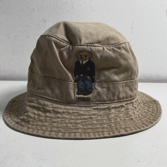 Men's Ralph Lauren Polo Bucket Hat with Bear Embroidery - Picture 5 of 10